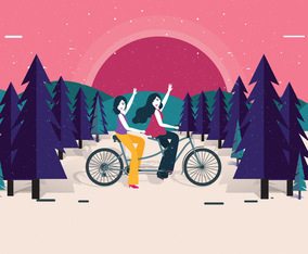 Tandem Bike Vol 2 Vector