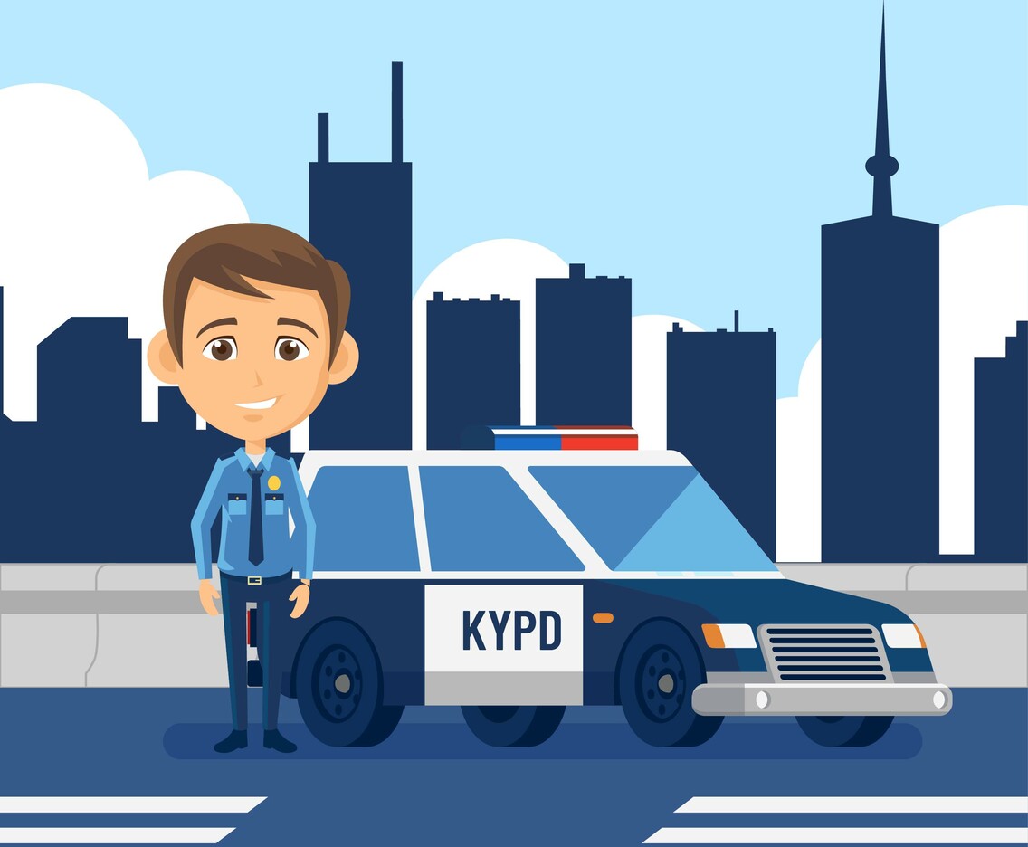 Police Officer Cartoon Vector