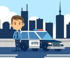 Police Officer Cartoon Vector