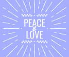 Peace And Love Greeting Card For New Year Illustration
