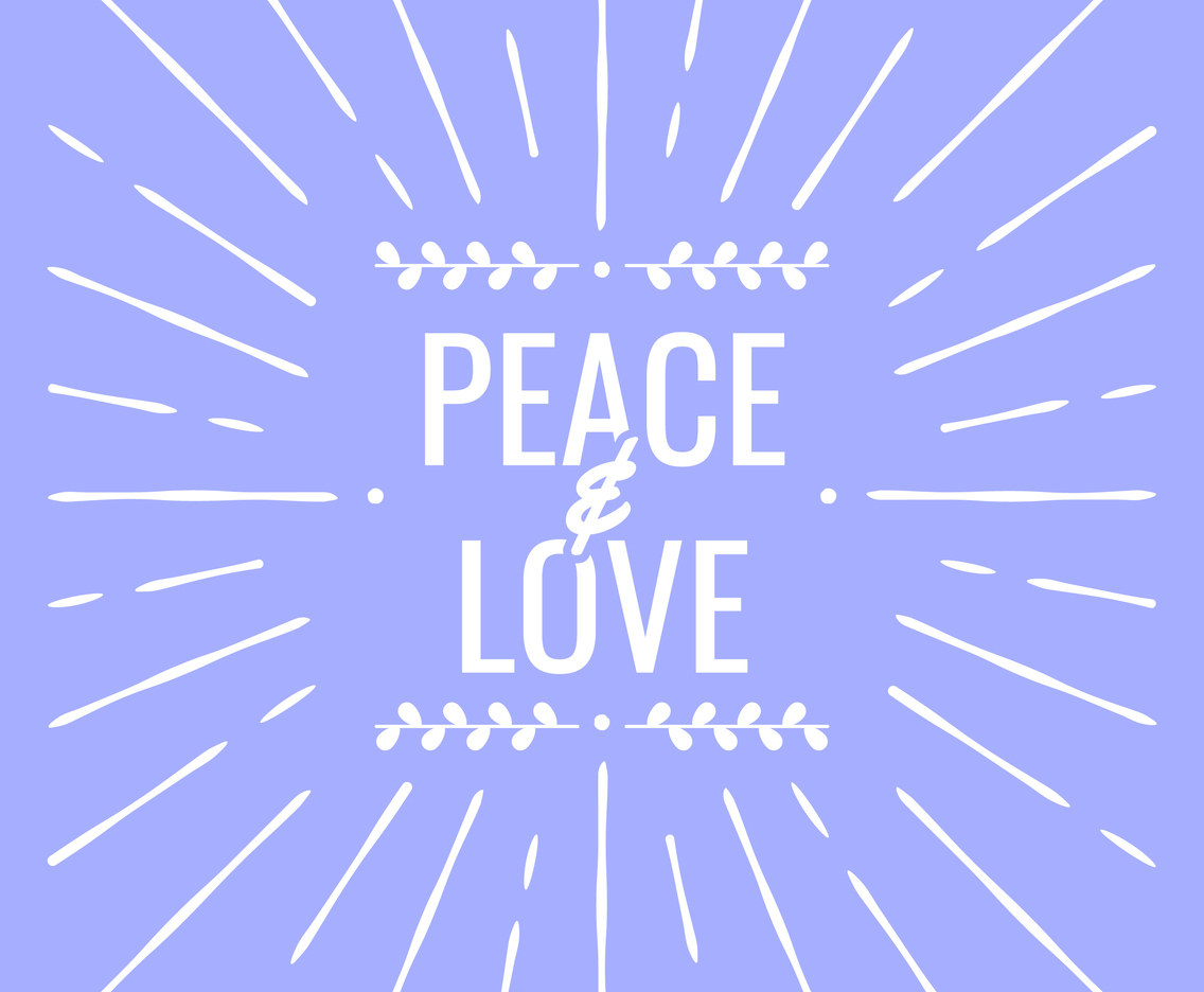 Peace And Love Greeting Card For New Year Illustration