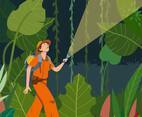 Jungle Explorers Vector Illustration
