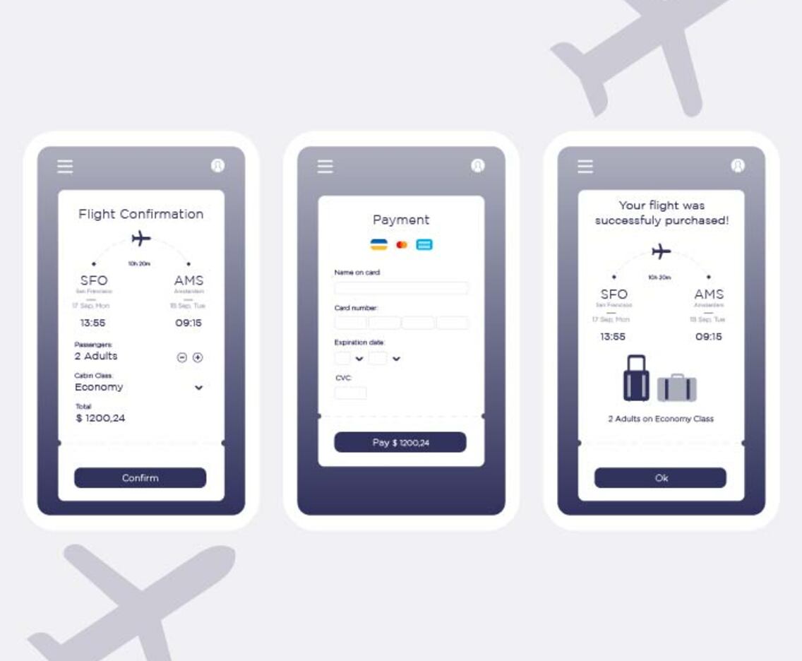 UI Flight Booking
