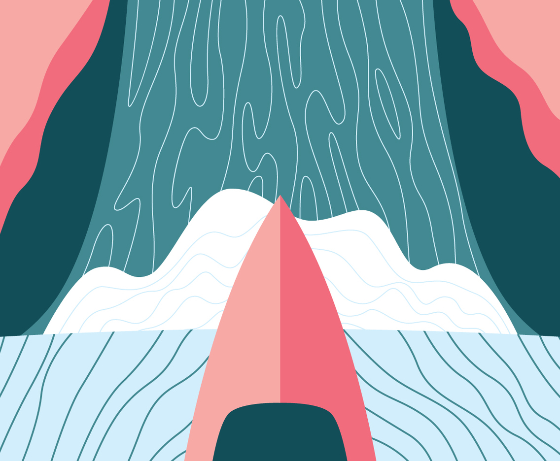 Kayak Downing Waterfall