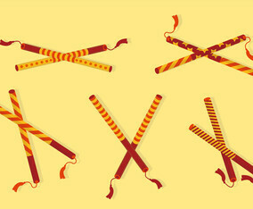 Dandiya Sticks Vector