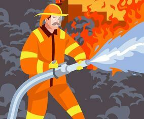 Firefighters In Action