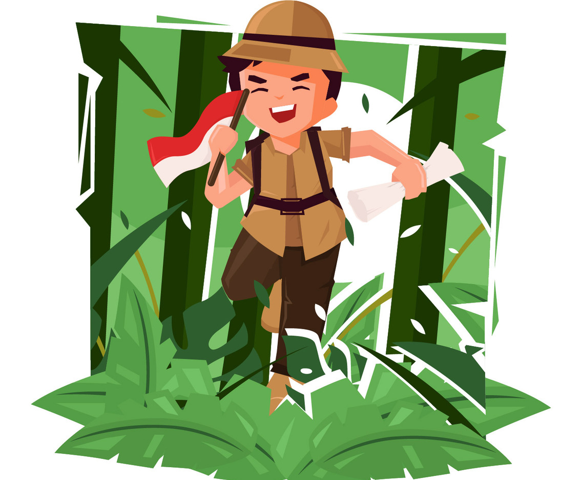 Jungle Explorers Vector Illustration