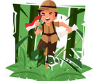Jungle Explorers Vector Illustration