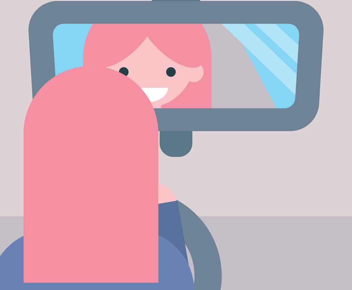 Girl Driving Carefully