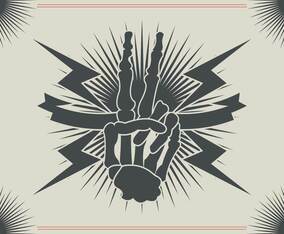 Outstanding Skeleton Linocut Vectors