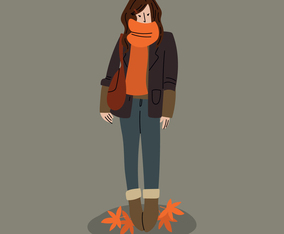 Cute Girl Who Loves Autumn