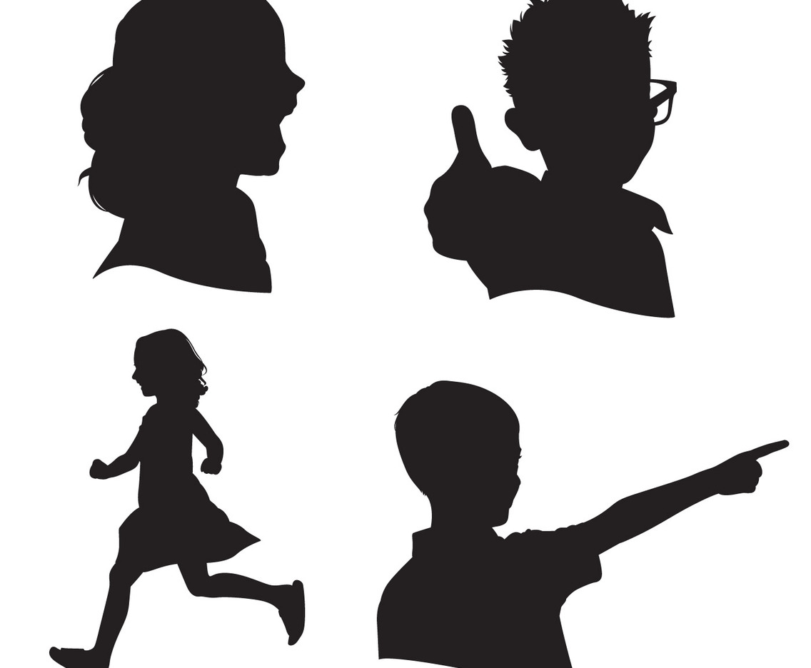 children silhouettes