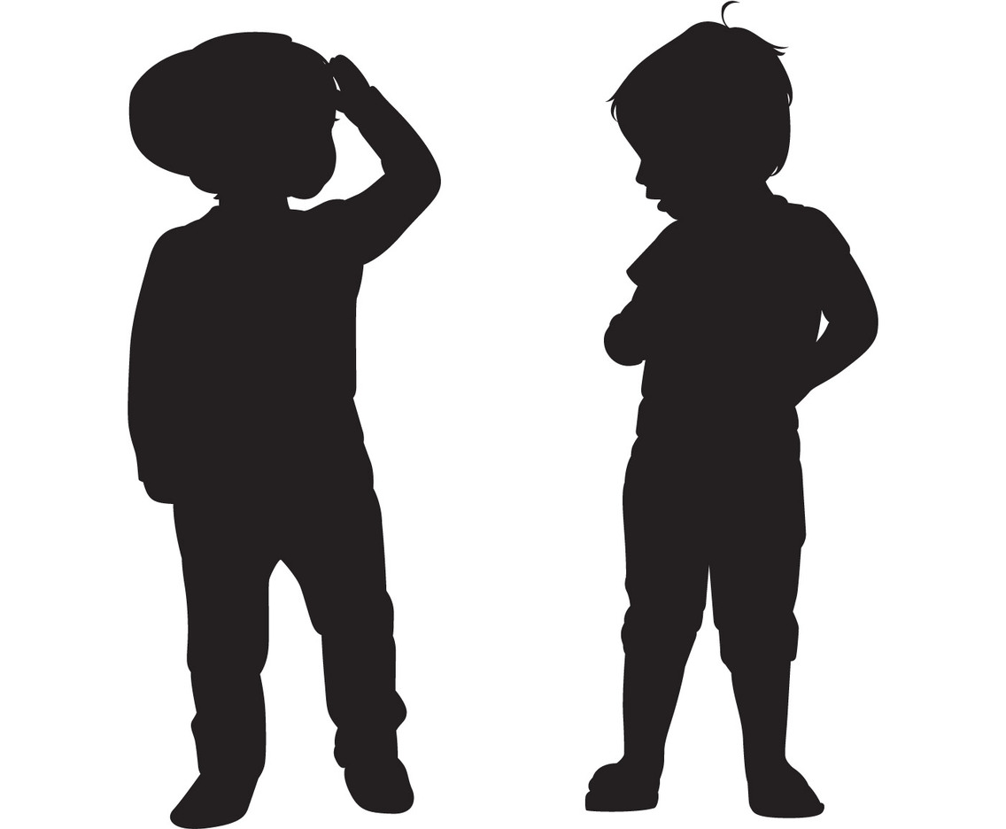 children silhouettes
