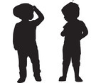 children silhouettes