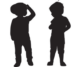 children silhouettes