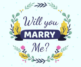 Will You Marry Me Cards Template Vector