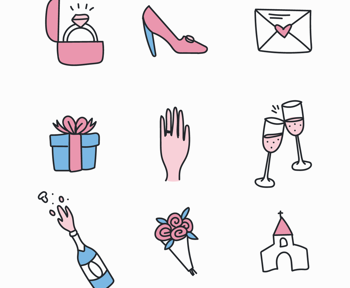 Doodled Engagement Icons