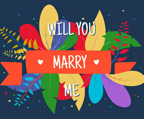 Romantic Engagement Proposal Vectors