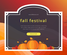 Fall Festival Colorful Border Template