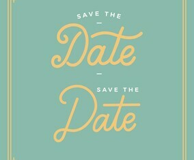 Save The Date Typography Vector