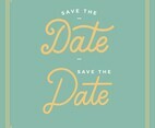 Save The Date Typography Vector