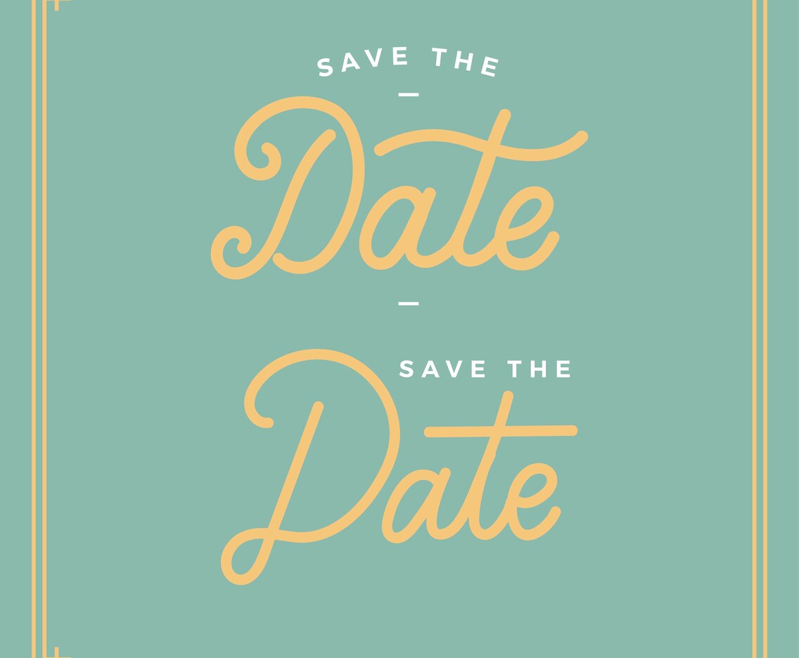 Save The Date Typography Vector