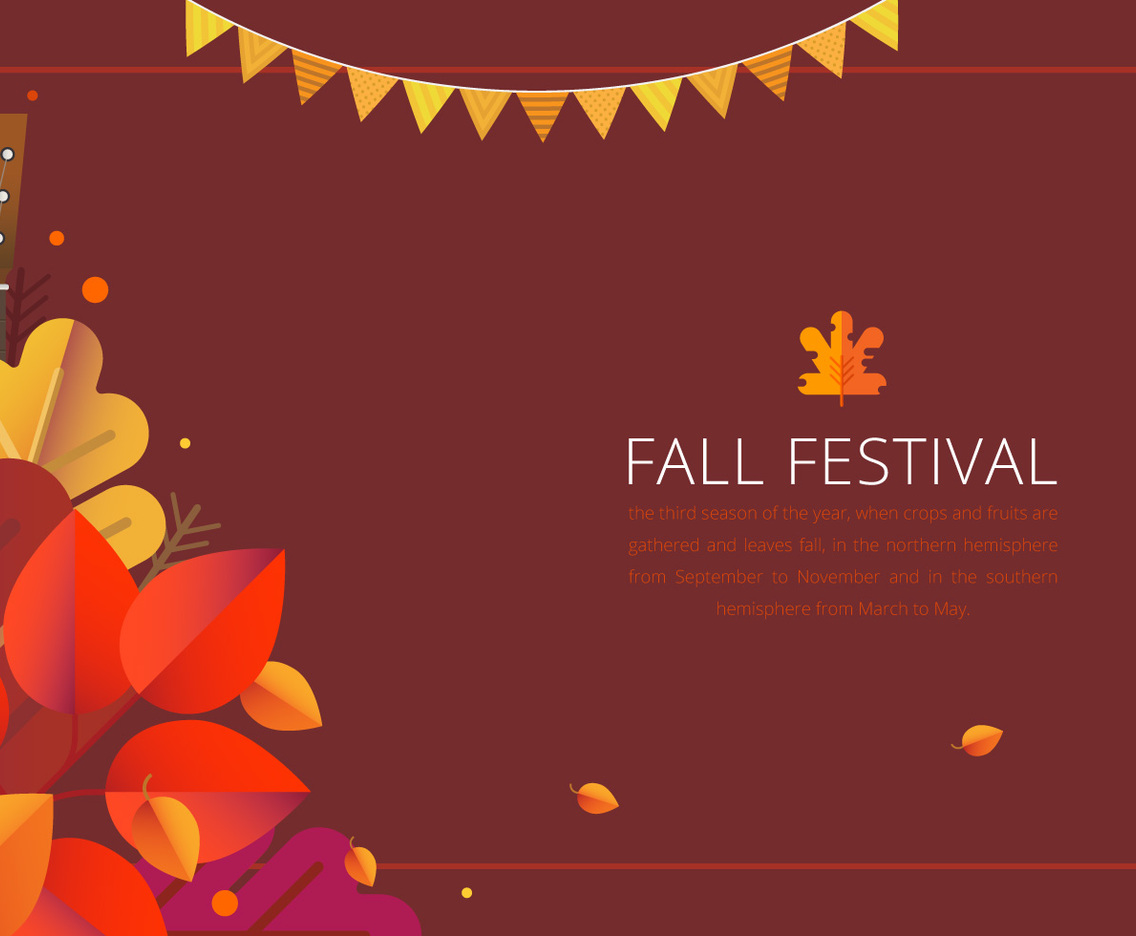 Fall Festival Colorful Border Template