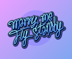 Free Hand Marry Me Fly Standby Engagement Proposal Vector
