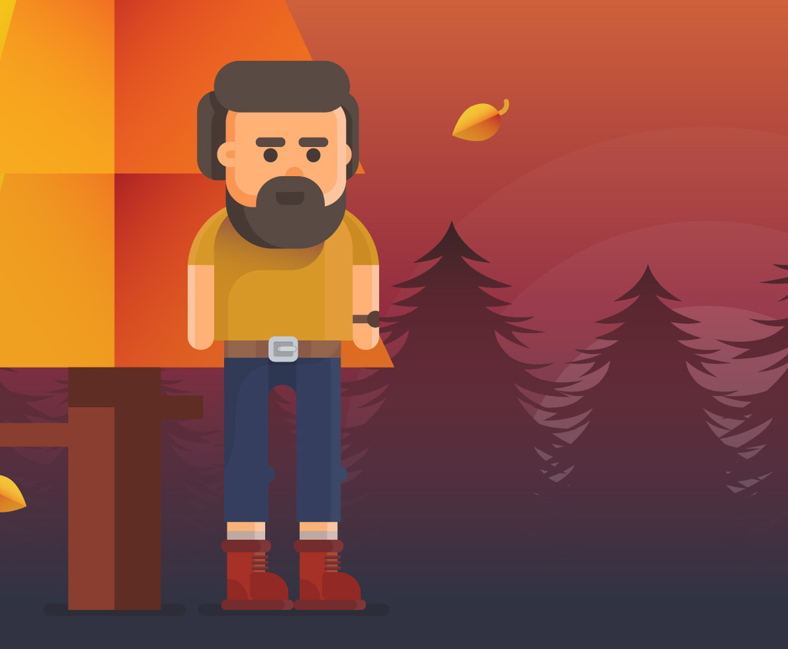 Bearded Man with Fall Boots