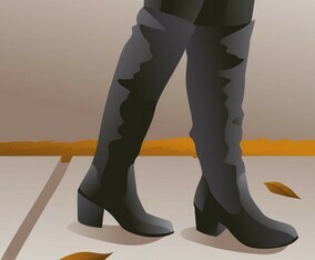 Fall Boots High Black Leather