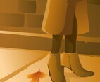 Fall Boots Fashion Vector