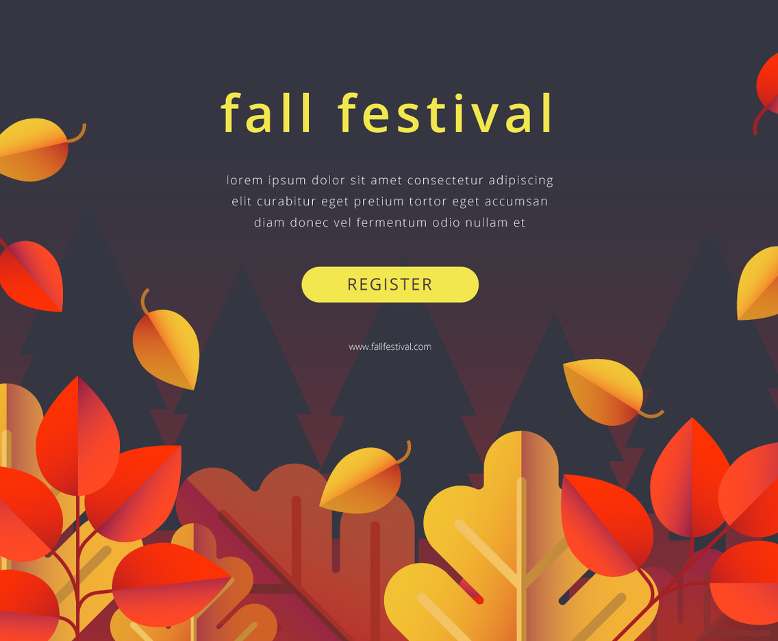 Fall Festival Colorful Border Template