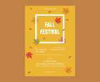 Fall Festival Vector Poster Template