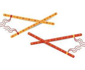 Dandiya Sticks Vector Illustration