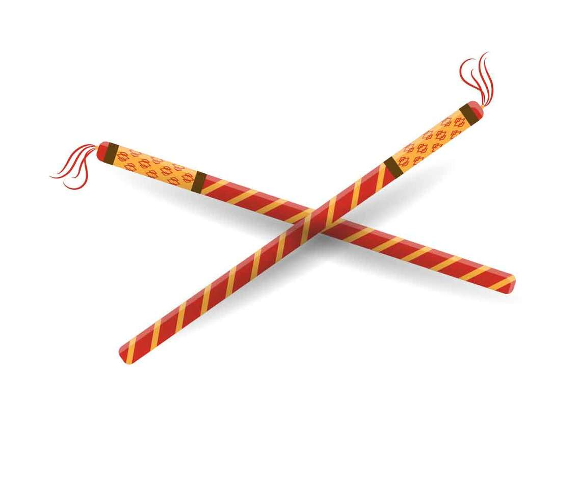 Dandiya Sticks Vector Illustration