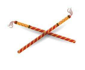Dandiya Sticks Vector Illustration