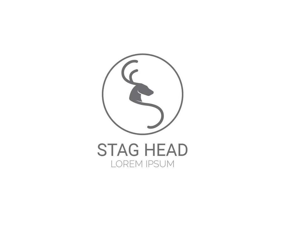 Stag Head Logo Vector Illustration