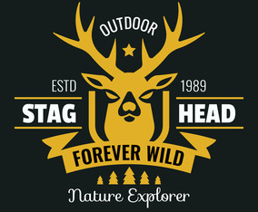 Stag Head Vintage Logo