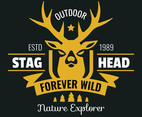 Stag Head Vintage Logo