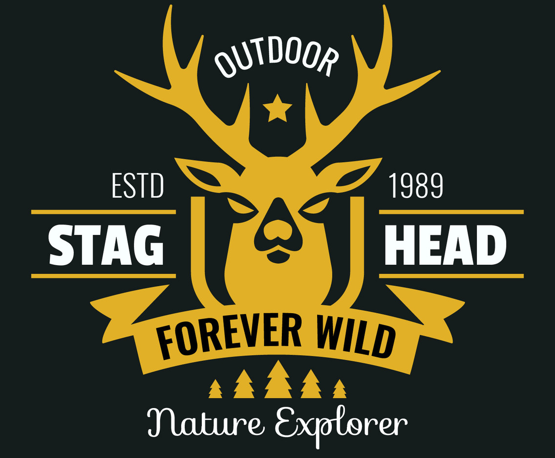 Stag Head Vintage Logo