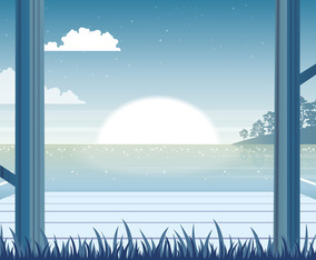 Vector Beautiful Landscape Illustration