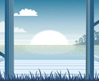 Vector Beautiful Landscape Illustration