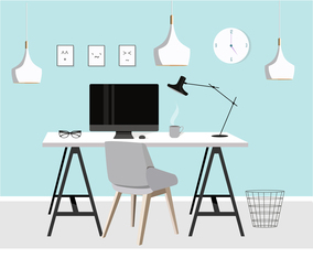 Vector Designer's Desktop Illustration