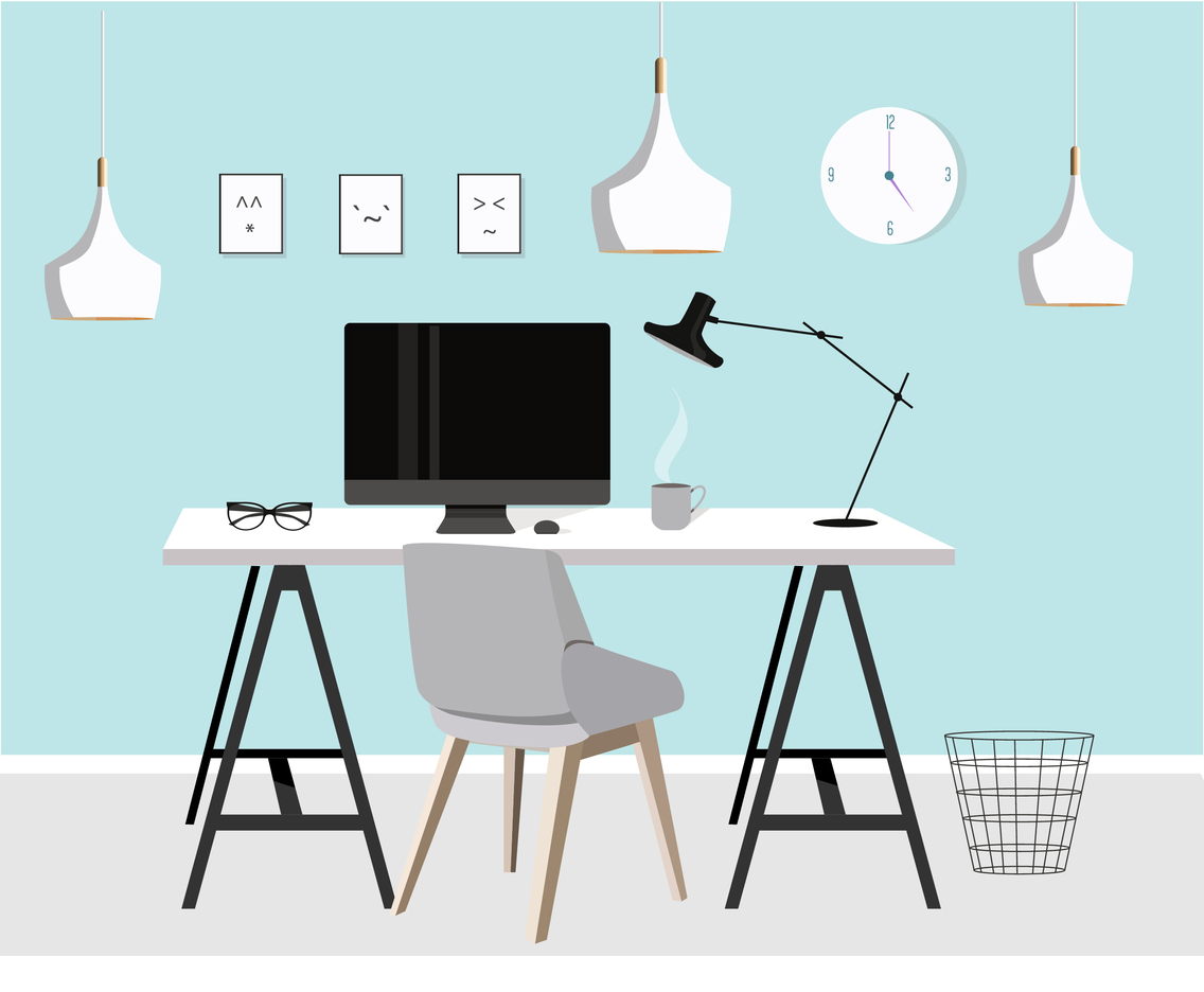 Vector Designer's Desktop Illustration