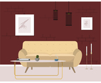 Vector Living Room Furniture Illustration
