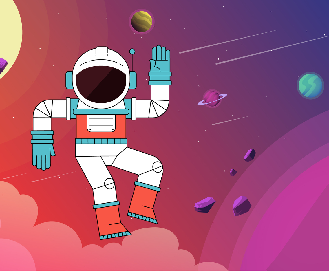 Vector Beautiful Outer Space Illustration