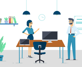 Vector Office Room Illustration