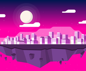 Vector Beautiful Landscape Illustration