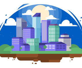 Vector Beautiful Landscape Illustration