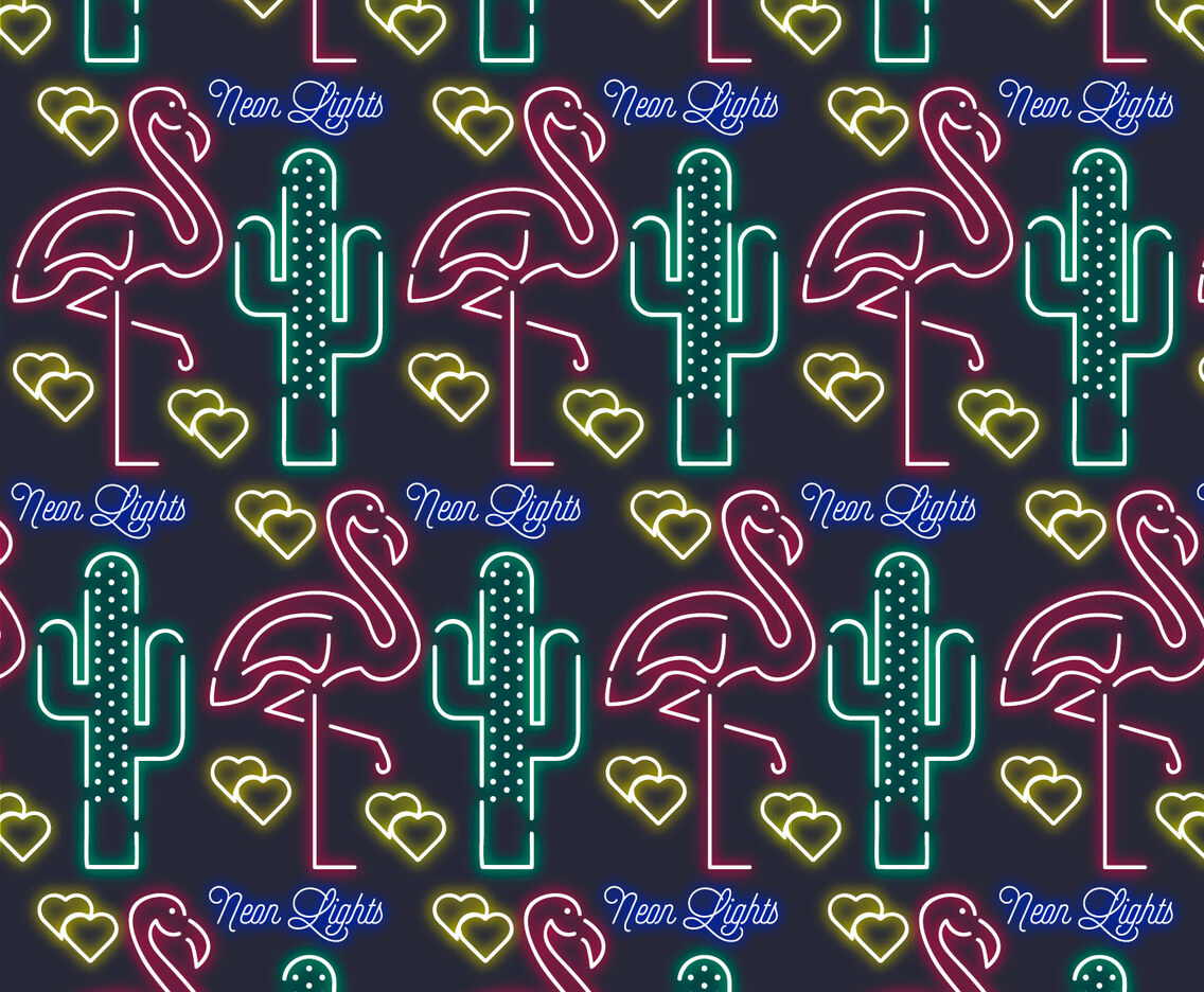 Vector Neon Elements Pattern
